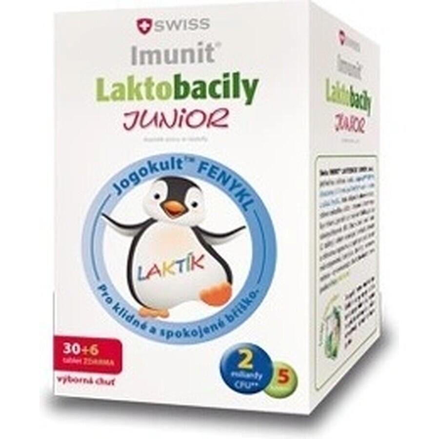 SWISS Lactobacilli JUNIOR Immunit + vitamin D3 30+6 tbl. 1×36 tbl, vitamins