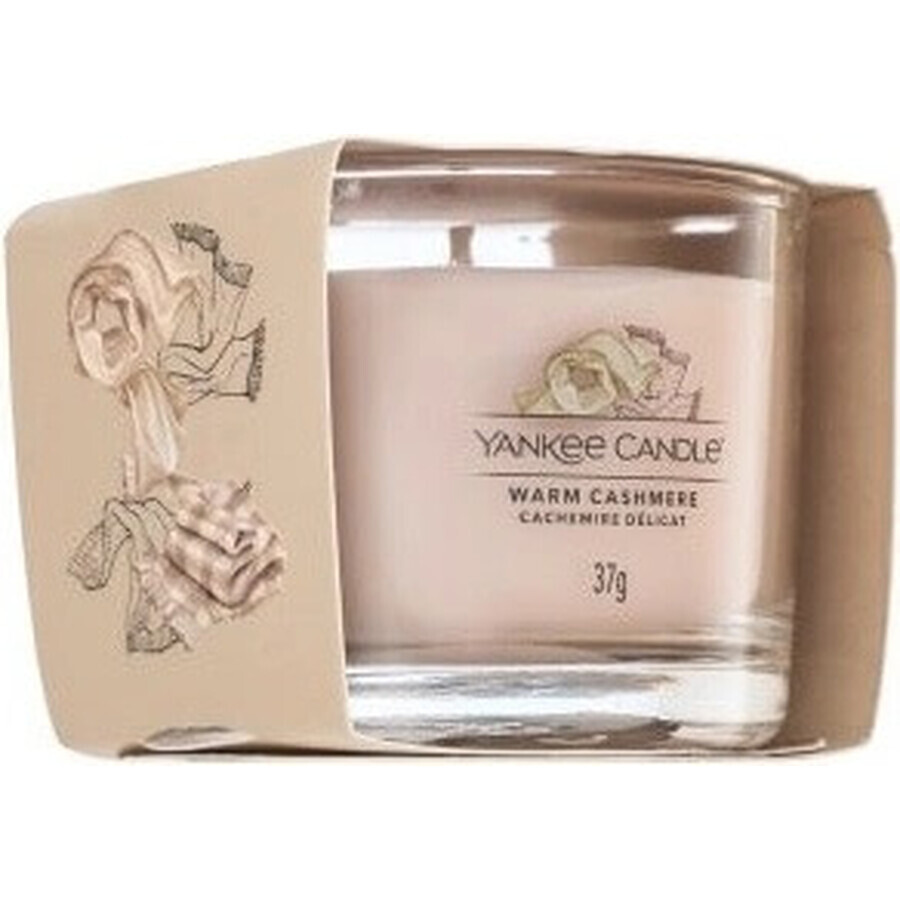 Yankee Candle - Candela votiva in vetro Warm Cashmere 1×37 g, candela profumata