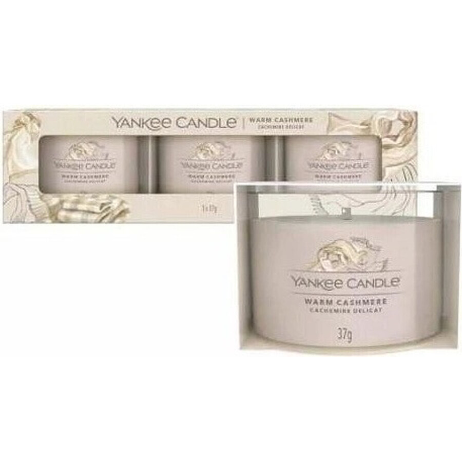 Yankee Candle - Candela votiva in vetro Warm Cashmere 1×37 g, candela profumata