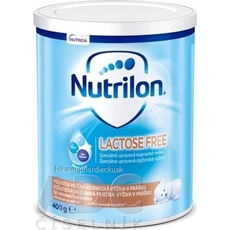 Nutrilon LACTOSE FREE 1×400 g, formulă de lapte, de la naștere