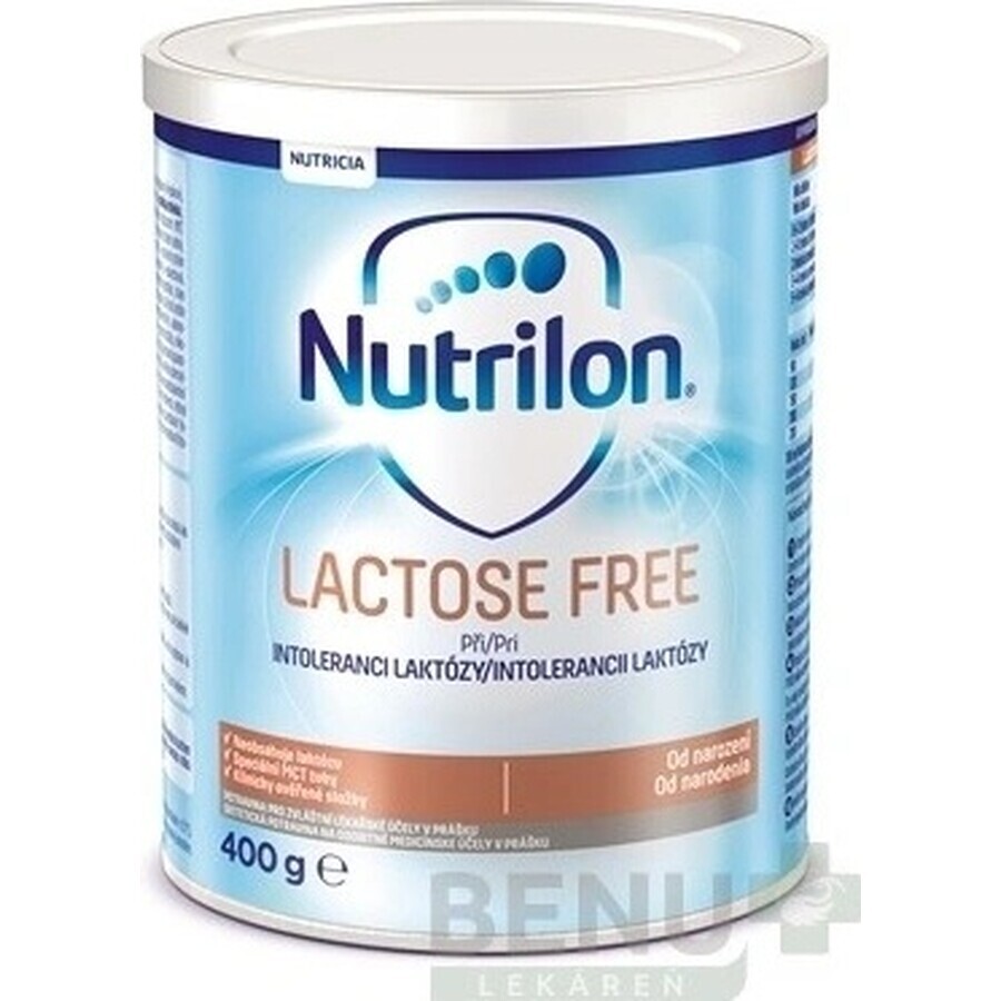 Nutrilon LACTOSE FREE 1×400 g, formulă de lapte, de la naștere