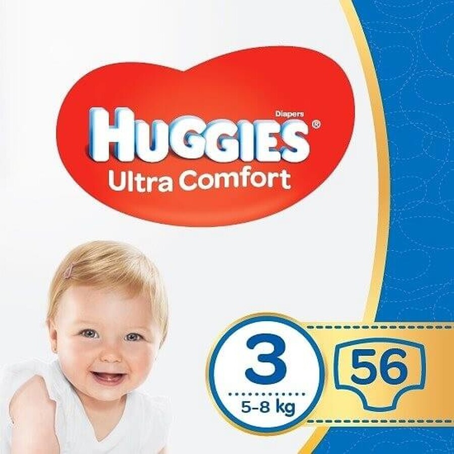 HUGGIES Ultra Comfort Jumbo 3 56 Stück 1×1 Stück