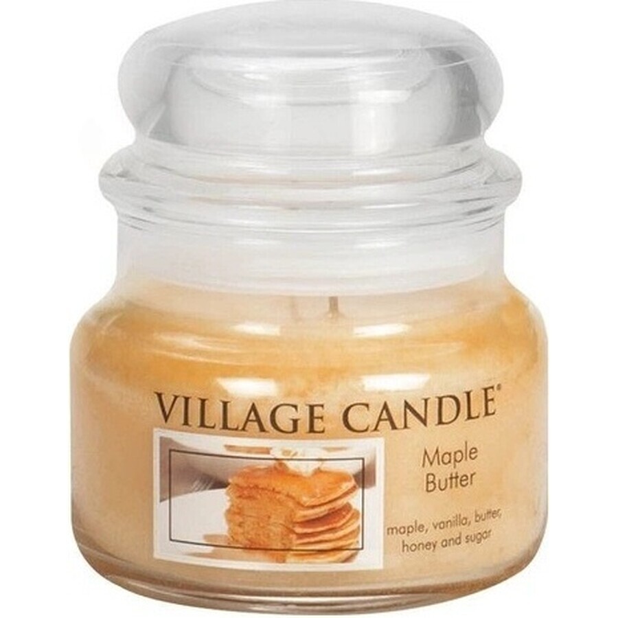 Village Candle Vela Perfumada en Botella - Mantequilla de Arce - Jarabe de Arce, pequeña 1×1 ud, vela perfumada