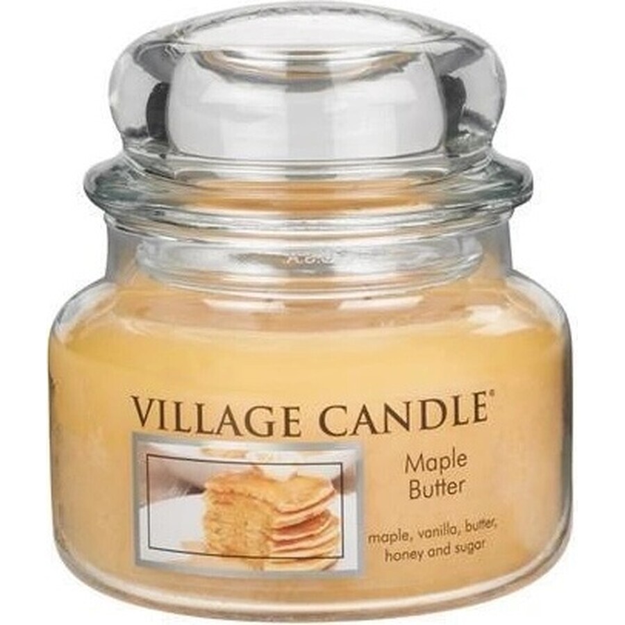 Village Candle Vela Perfumada en Botella - Mantequilla de Arce - Jarabe de Arce, pequeña 1×1 ud, vela perfumada