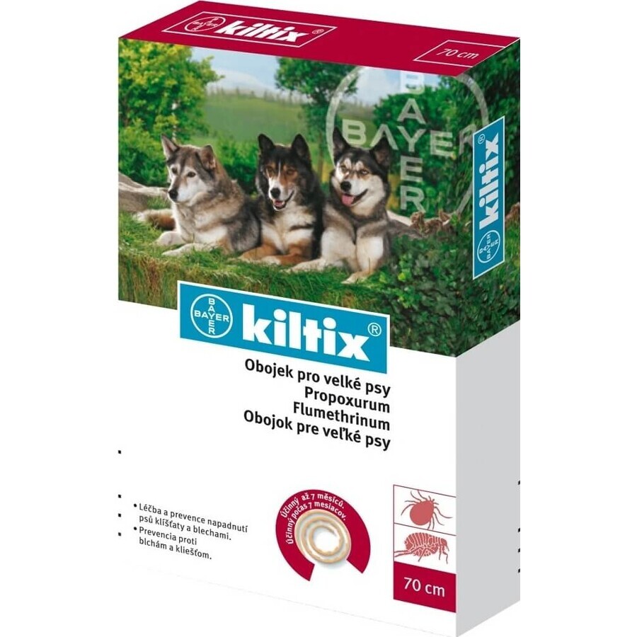 KILTIX collar para perros grandes 1×1 ud, collar antiparasitario 70 cm