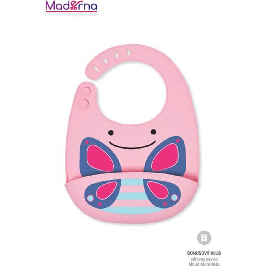 Zoo silicon bib Butterfly 1×1 buc, silicon bib