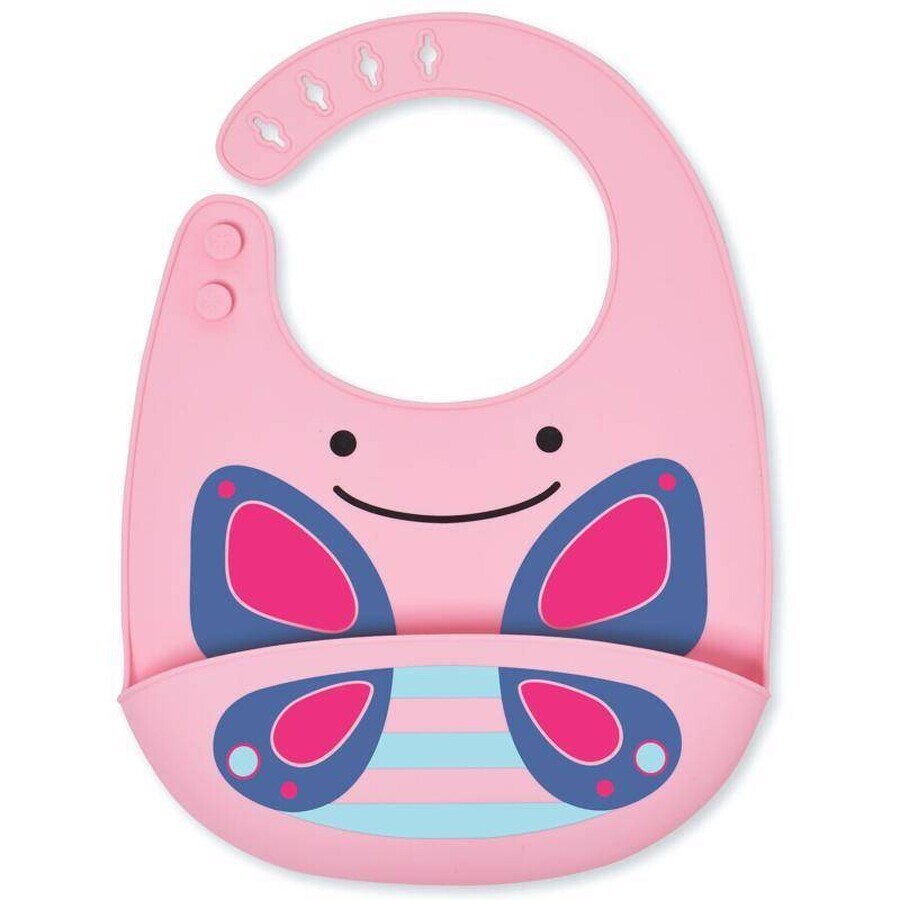 Zoo silicon bib Butterfly 1×1 buc, silicon bib