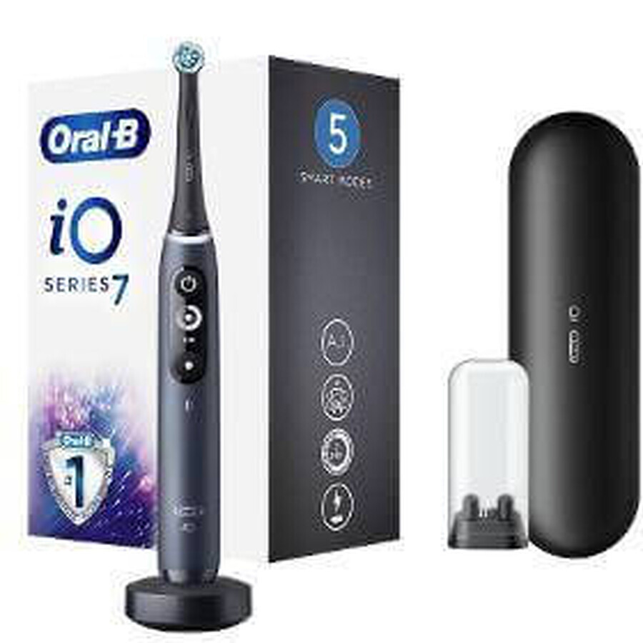 Oral B EK iO Series 7 Black + porte-brosse à dents + sac de voyage 1×1 set