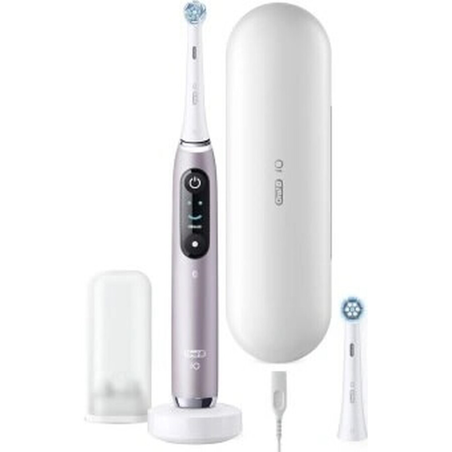 Oral B EK iO Series 9 Rose Quartz + portacepillos + estuche de viaje 1×1 set, cepillo de dientes electrónico