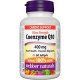 WEBBER NATURALS Coenzima Q10 400 mg EXTRA FUERTE 1×60 cps, complemento alimenticio