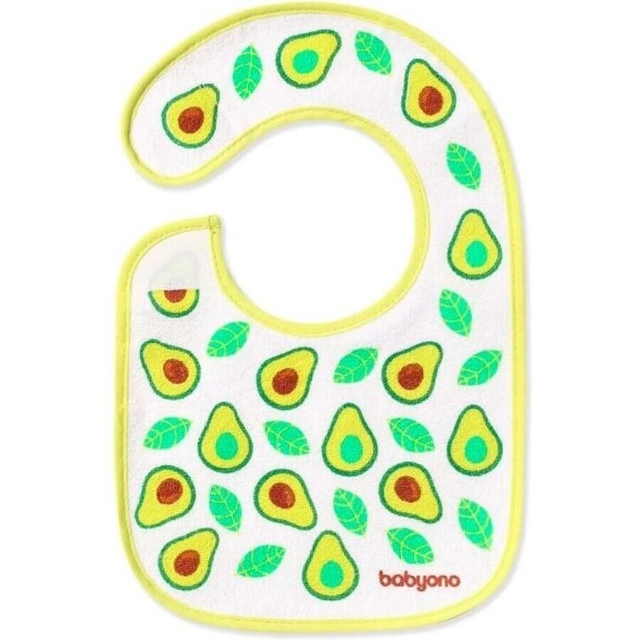 BABYONO Babero de rizo, pequeño, impermeable aguacate 3m+ 1×1 ud.