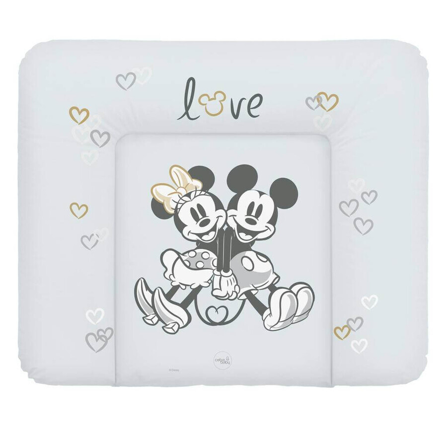 CEBA Covoraș de schimb moale pentru comodă (85x72) Disney Minnie & Mickey Gri 1×1 buc