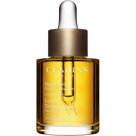 Clarins Lotus Aceite Facial de Tratamiento para pieles mixtas y grasas 1×30 ml, Aceite Facial, Lotus