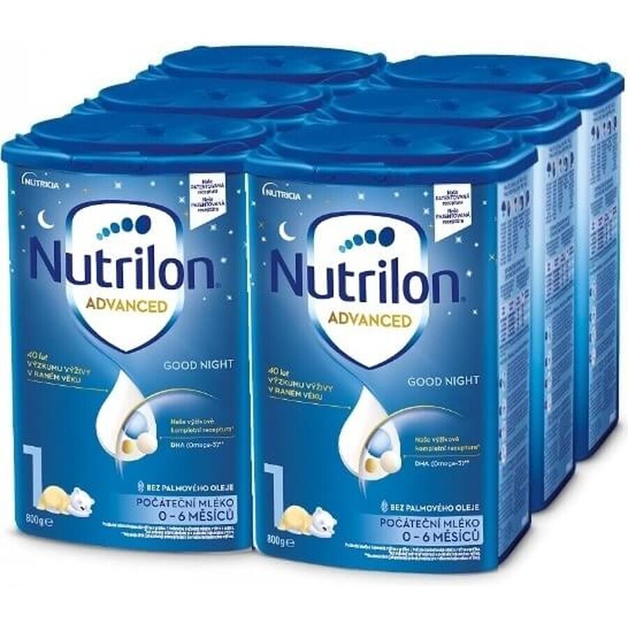 Nutrilon Advanced 1 Good Night 6×800 g, leche infantil