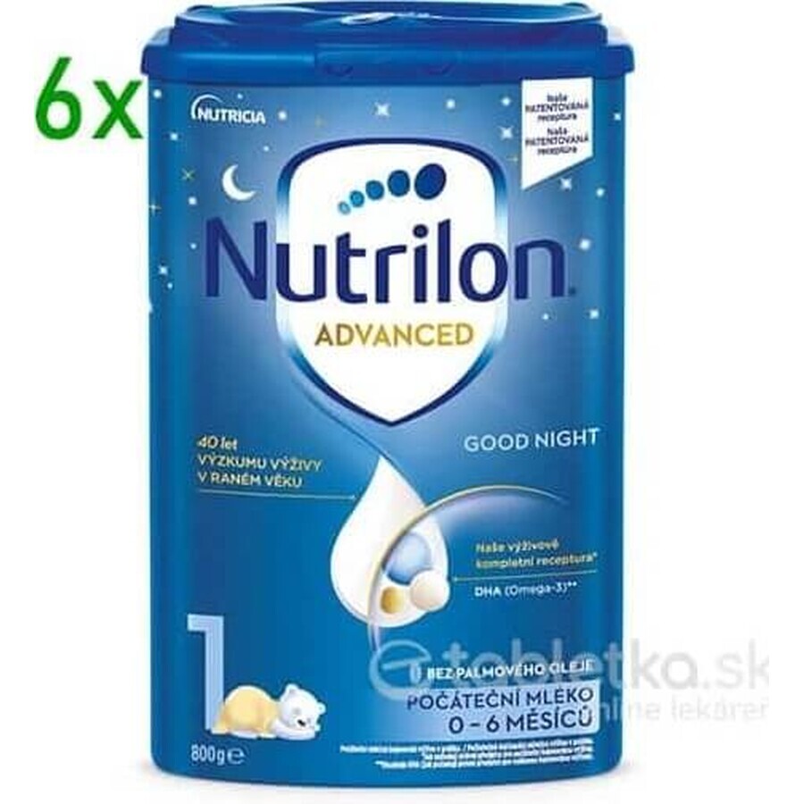 Nutrilon Advanced 1 Good Night 6×800 g, leche infantil