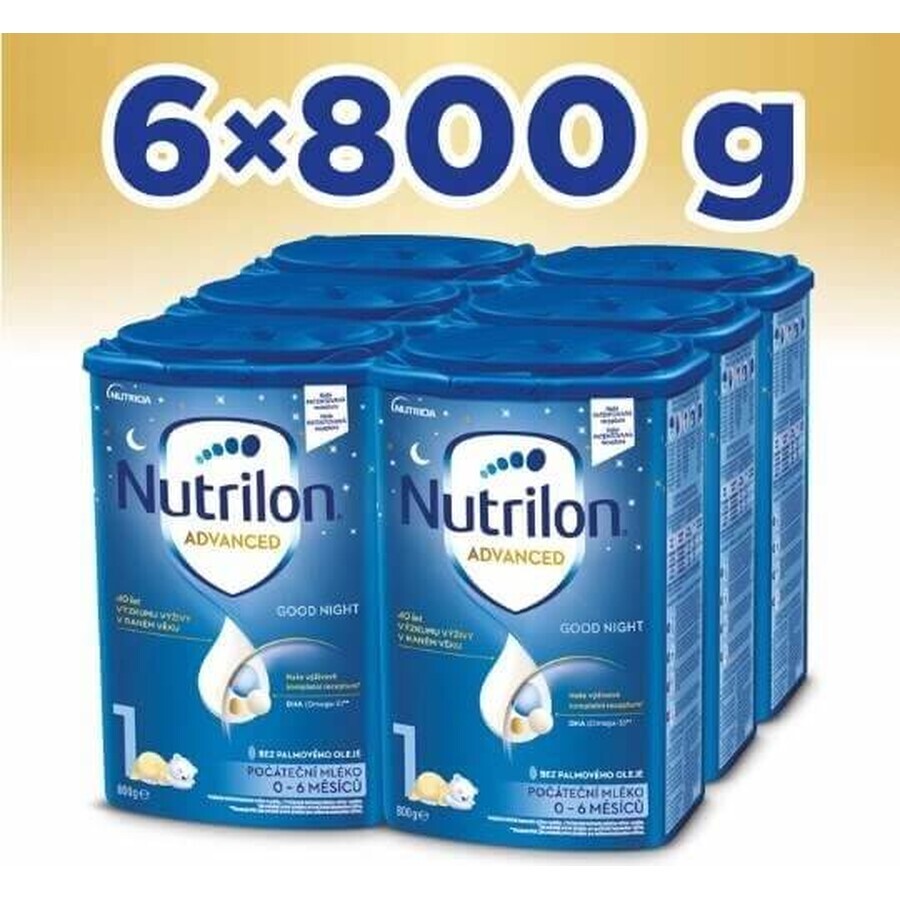 Nutrilon Advanced 1 Good Night 6×800 g, leche infantil