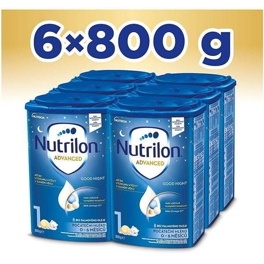 Nutrilon Advanced 1 Good Night 6×800 g, leche infantil