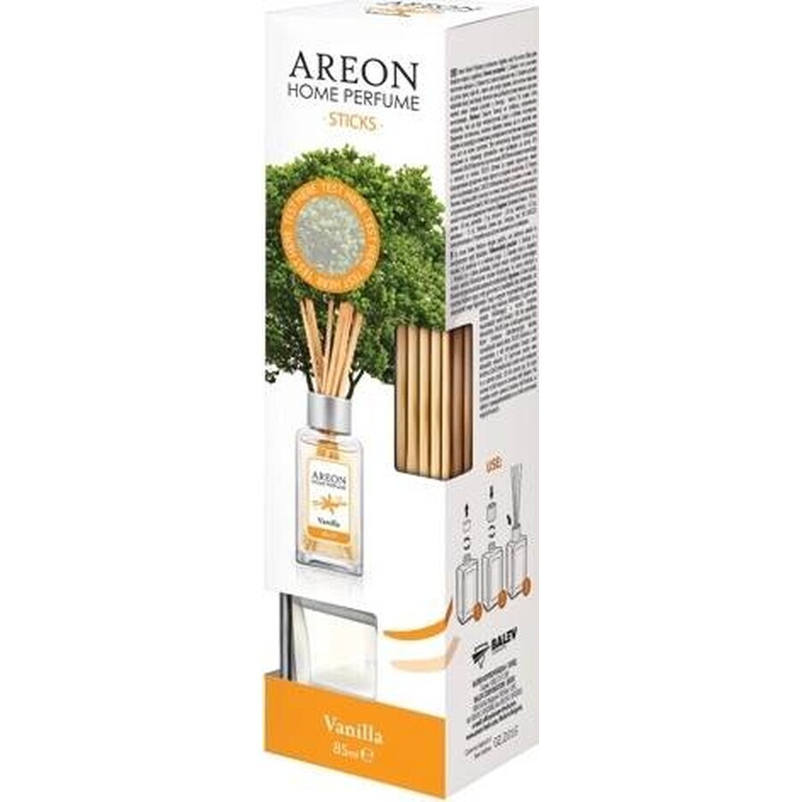 AREON Bastoncini di profumo alla vaniglia 85ml 1×1 pz, deodorante per ambienti