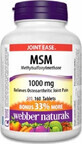 WEBBER NATURALS MSM 1000 mg BONUS 1&#215;160 tbl, complemento alimenticio