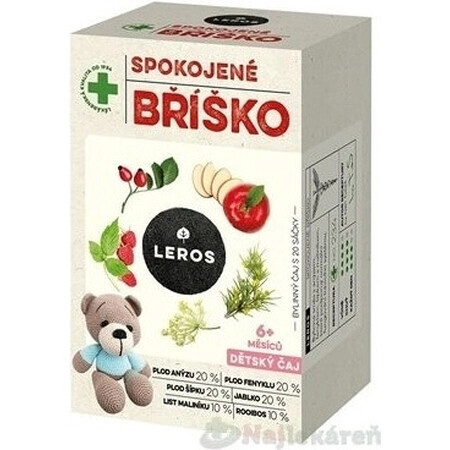 Té infantil LEROS SOOTHY BELLY 20×2 g, té de hierbas para la barriguita de los niños