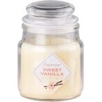 Emocio Glass bottle 57x85 mm with glass lid Scented candle Sweet Vanilla 1×1 pc, scented candle