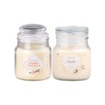 Emocio Glass bottle 57x85 mm with glass lid Scented candle Sweet Vanilla 1×1 pc, scented candle