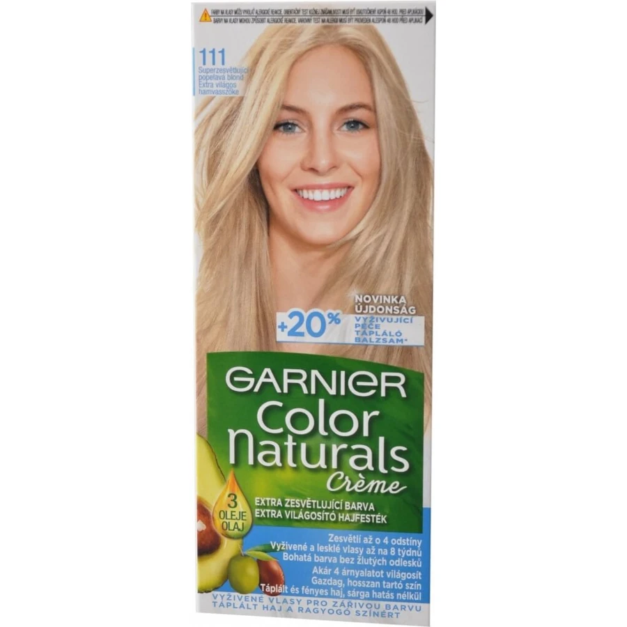 Garnier Color Naturals permanent hair color 111 Superlightening hair color 111 Superlightening ash blonde 1×1 piece, hair color