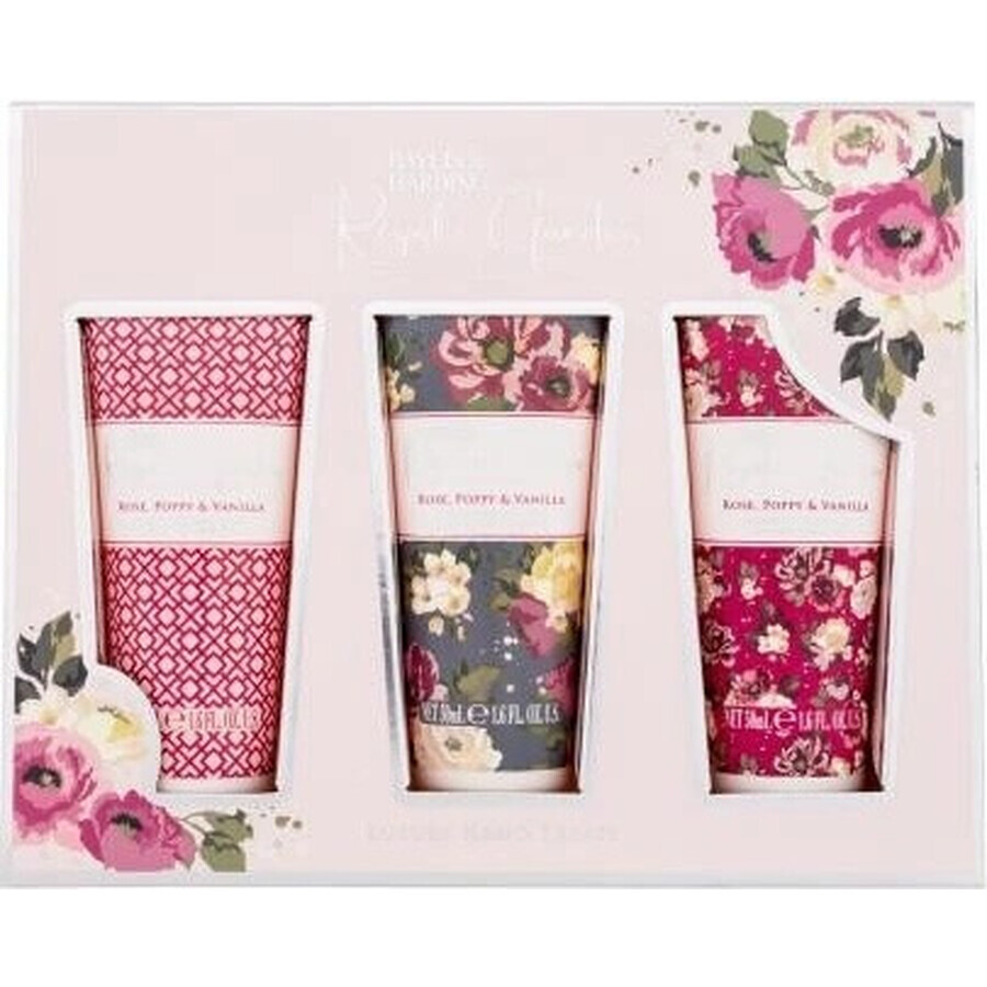 Baylis and Harding Rose & Wolf Poppy Hand Cream Gift Set 1×3 pcs, set de regalo