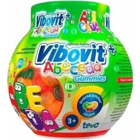 VIBOVIT + ABECEDA 1×50 Stück, Gelee mit Fruchtgeschmack