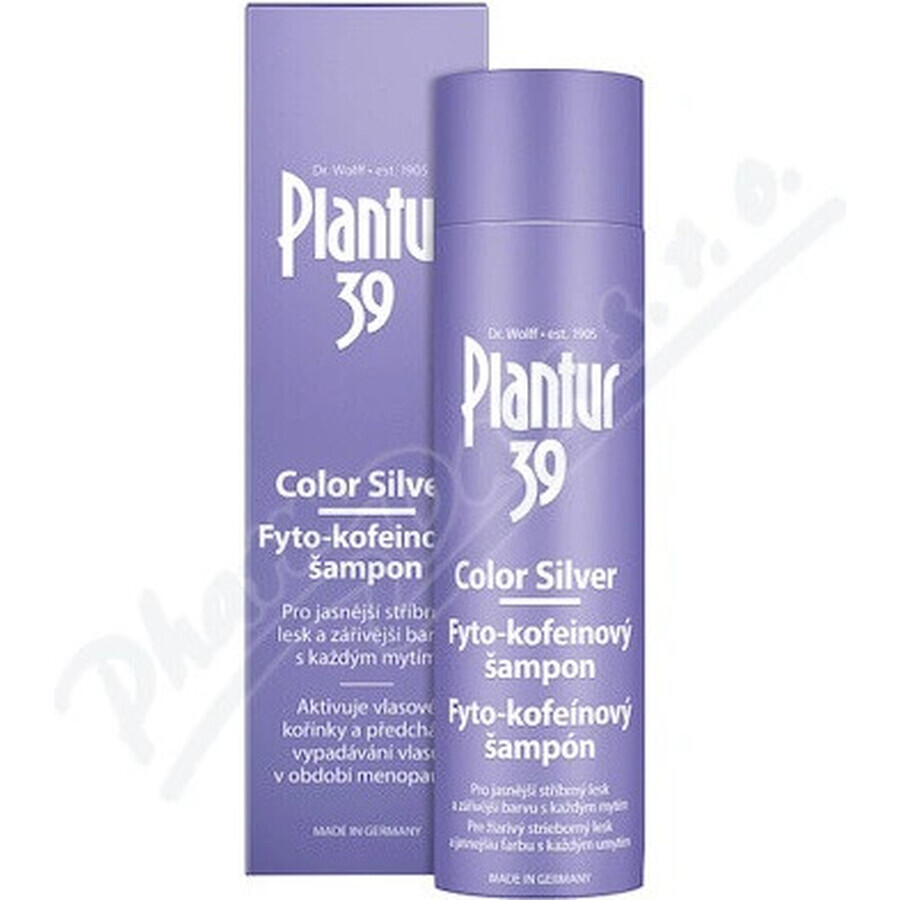 Plantur 39 Colour Silver Phyto-caffeine shampooing 1×250 ml, shampooing à la caféine