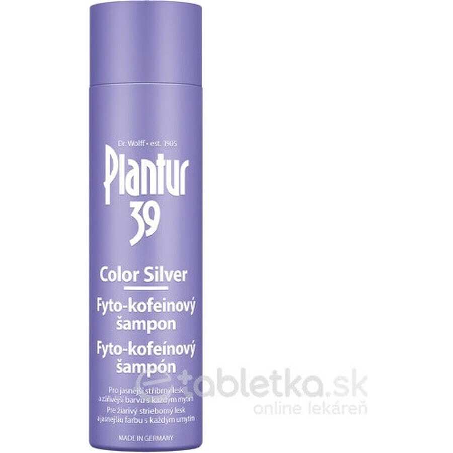 Plantur 39 Colour Silver Phyto-caffeine shampooing 1×250 ml, shampooing à la caféine