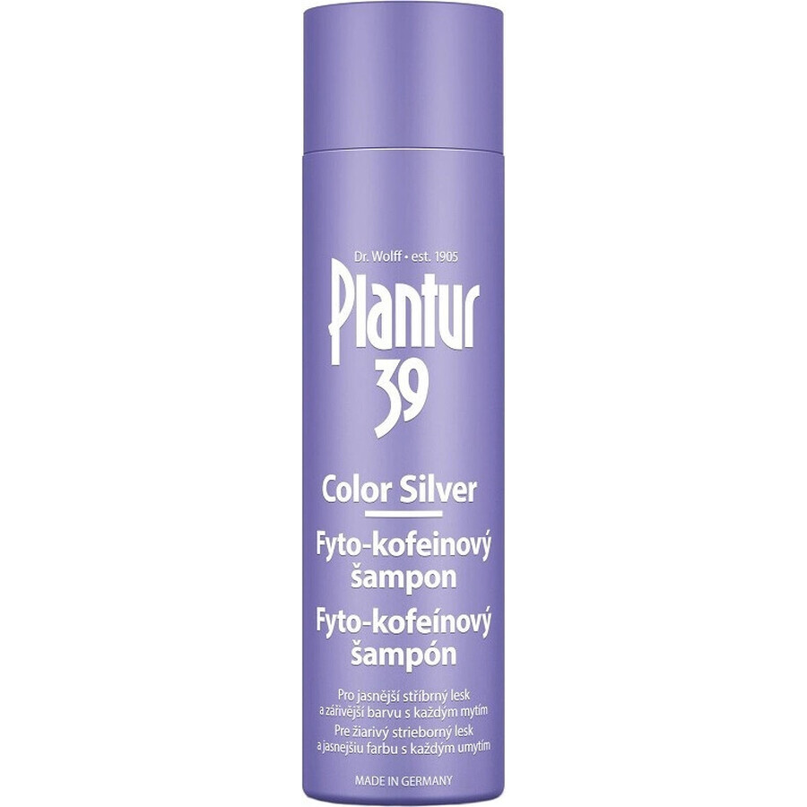 Plantur 39 Colour Silver Phyto-caffeine shampooing 1×250 ml, shampooing à la caféine