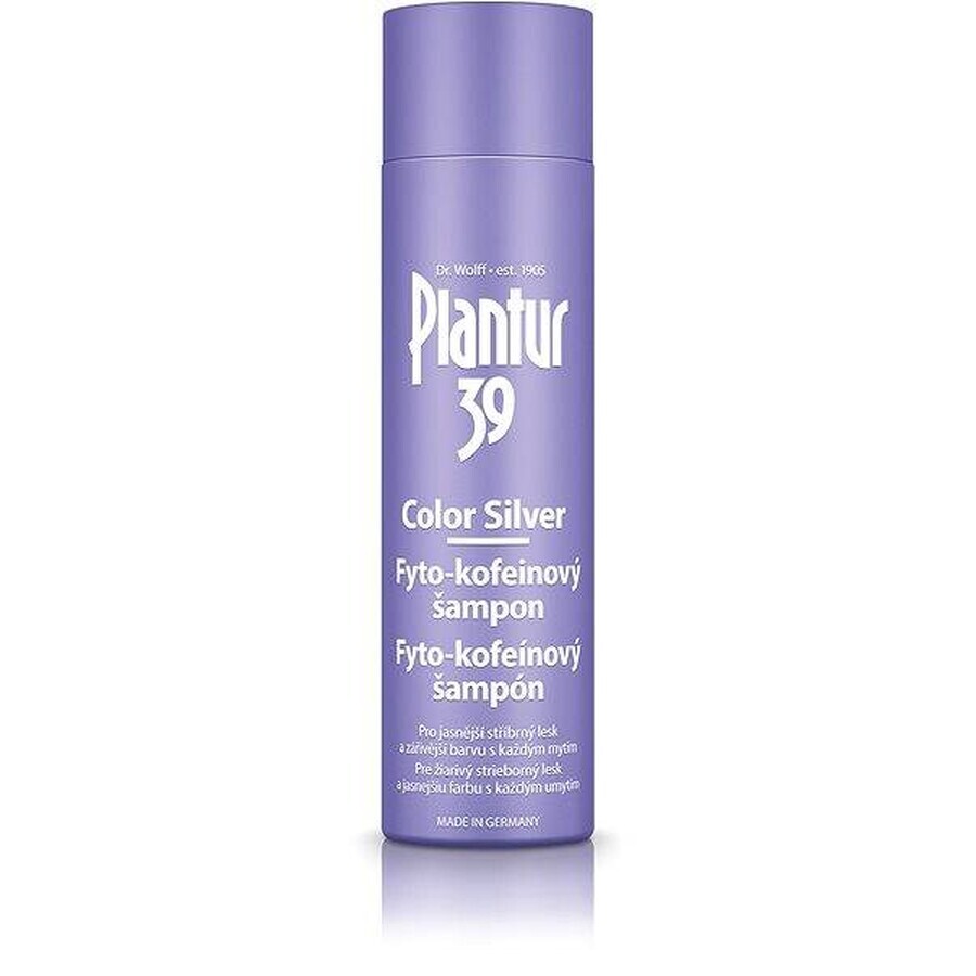 Plantur 39 Colour Silver Phyto-caffeine shampooing 1×250 ml, shampooing à la caféine