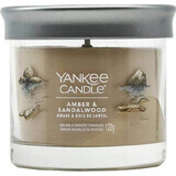 Yankee Candle Signature Vela Pequeña de Ámbar y Sándalo 1×122 g, vela perfumada