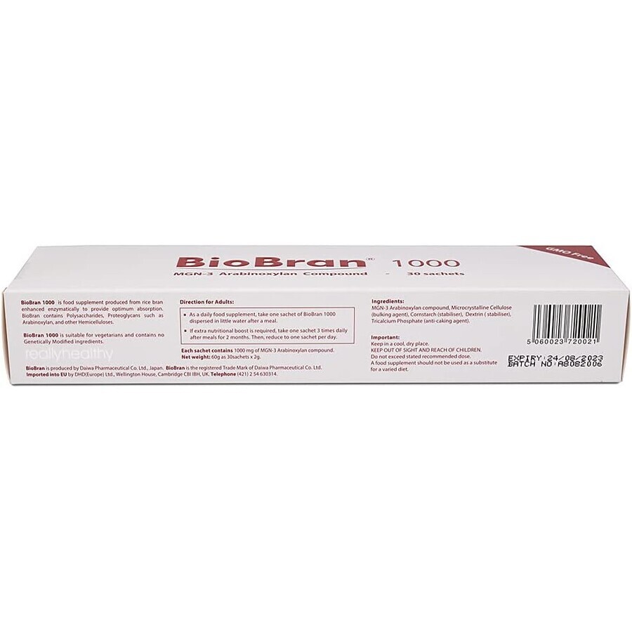 BioBran 1000, 30 sobres, Daiwa Pharmaceutical