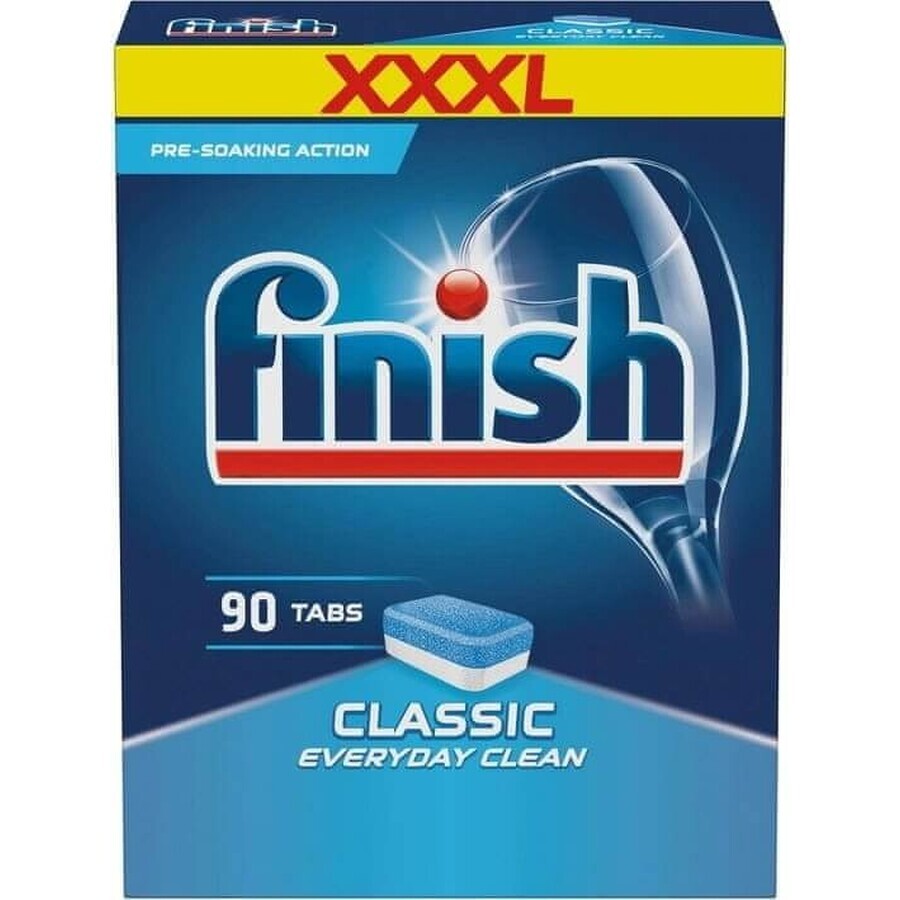 Finish tabs Classic Regular 1×90 unidades, pestañas para lavavajillas