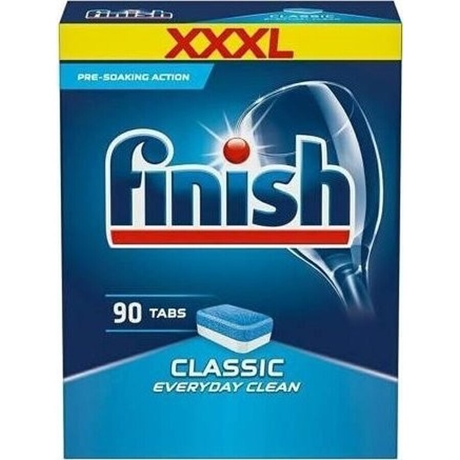 Finish tabs Classic Regular 1×90 unidades, pestañas para lavavajillas