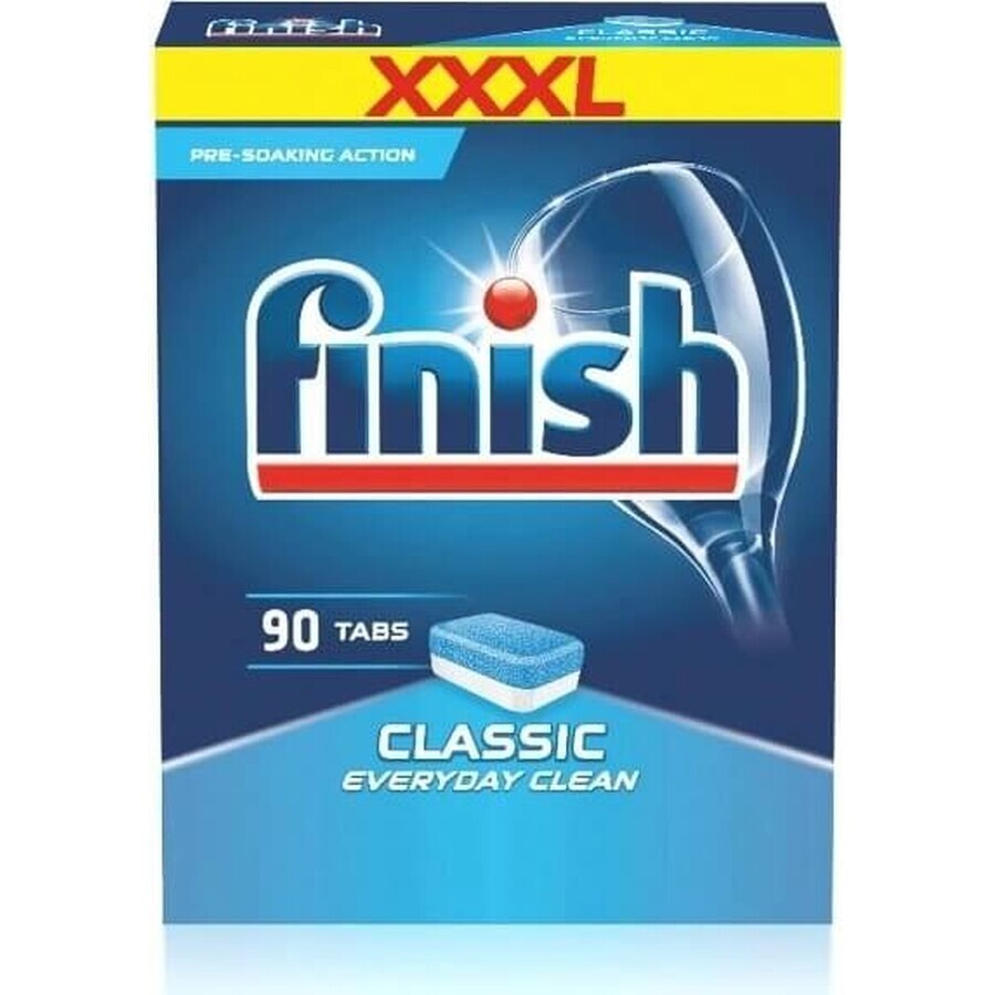 Finish tabs Classic Regular 1×90 unidades, pestañas para lavavajillas