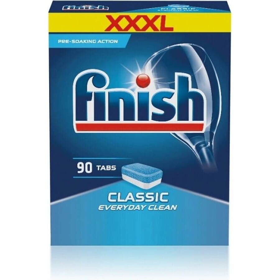 Finish tabs Classic Regular 1×90 unidades, pestañas para lavavajillas