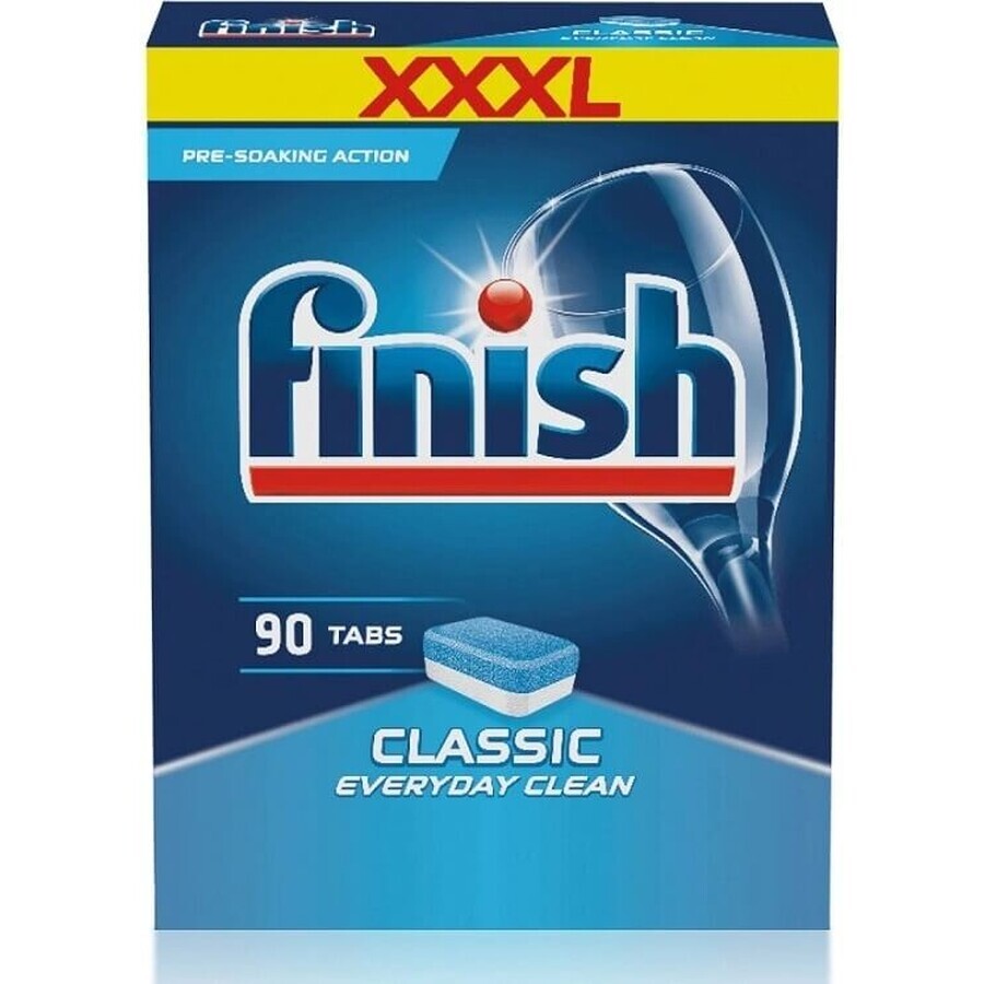 Finish tabs Classic Regular 1×90 unidades, pestañas para lavavajillas