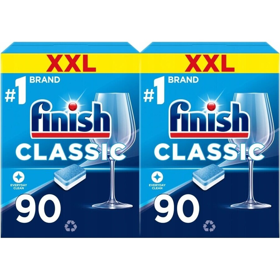 Finish tabs Classic Regular 1×90 unidades, pestañas para lavavajillas