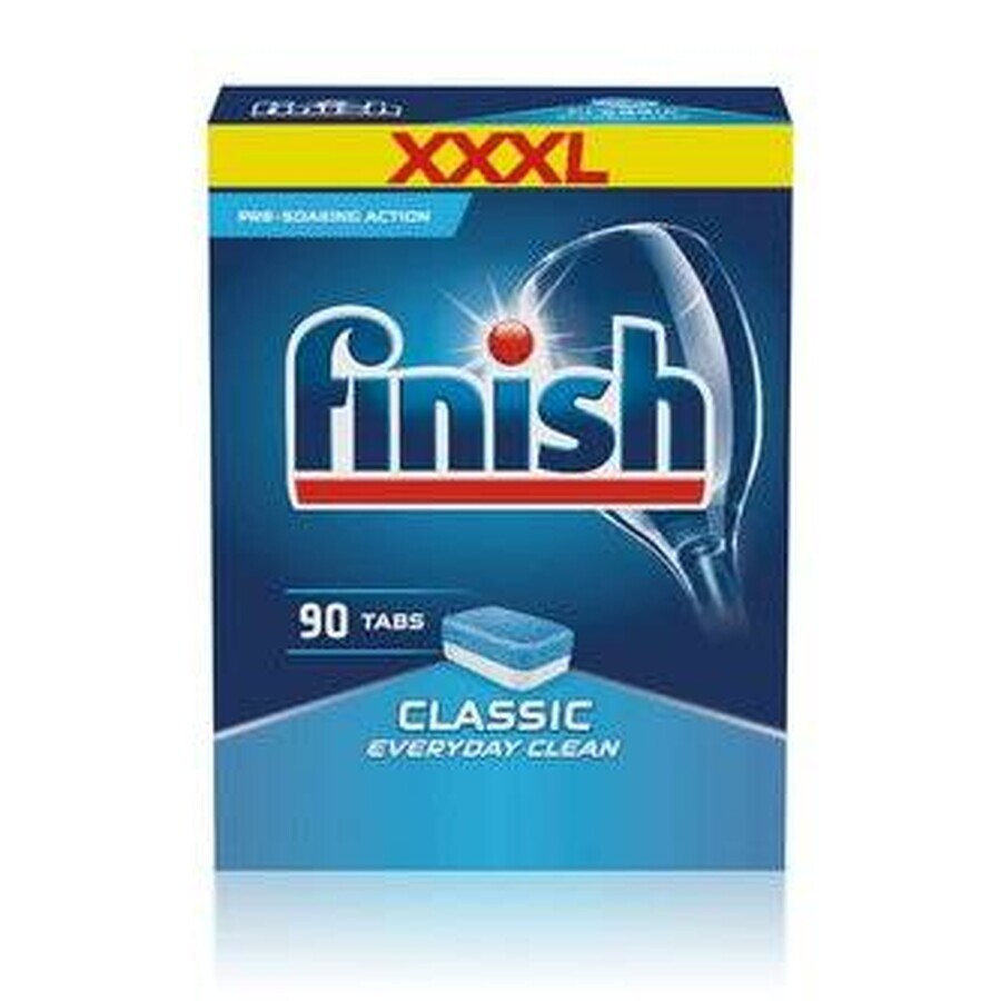 Finish tabs Classic Regular 1×90 unidades, pestañas para lavavajillas