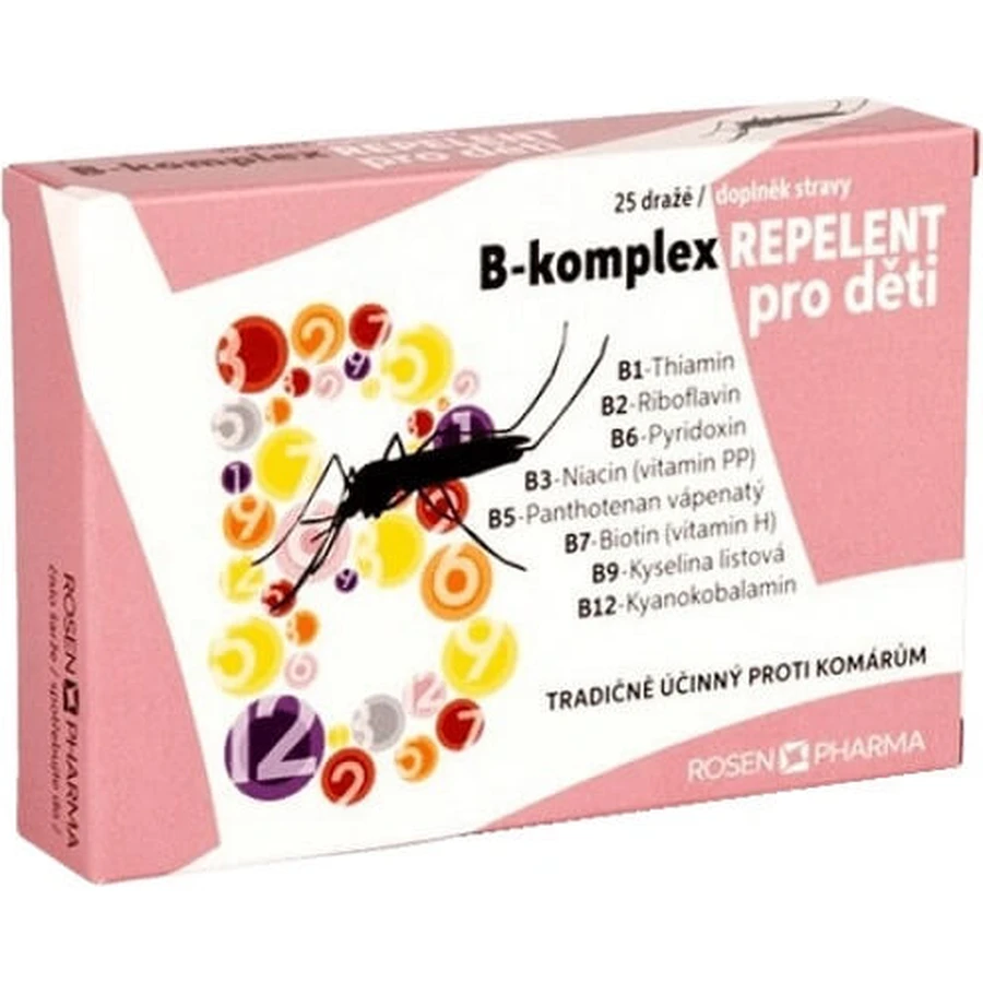 ROSEN PHARMA B-KOMPLEX B-KOMPLEX REPELENTE 1×25 tbl, repelente en comprimidos