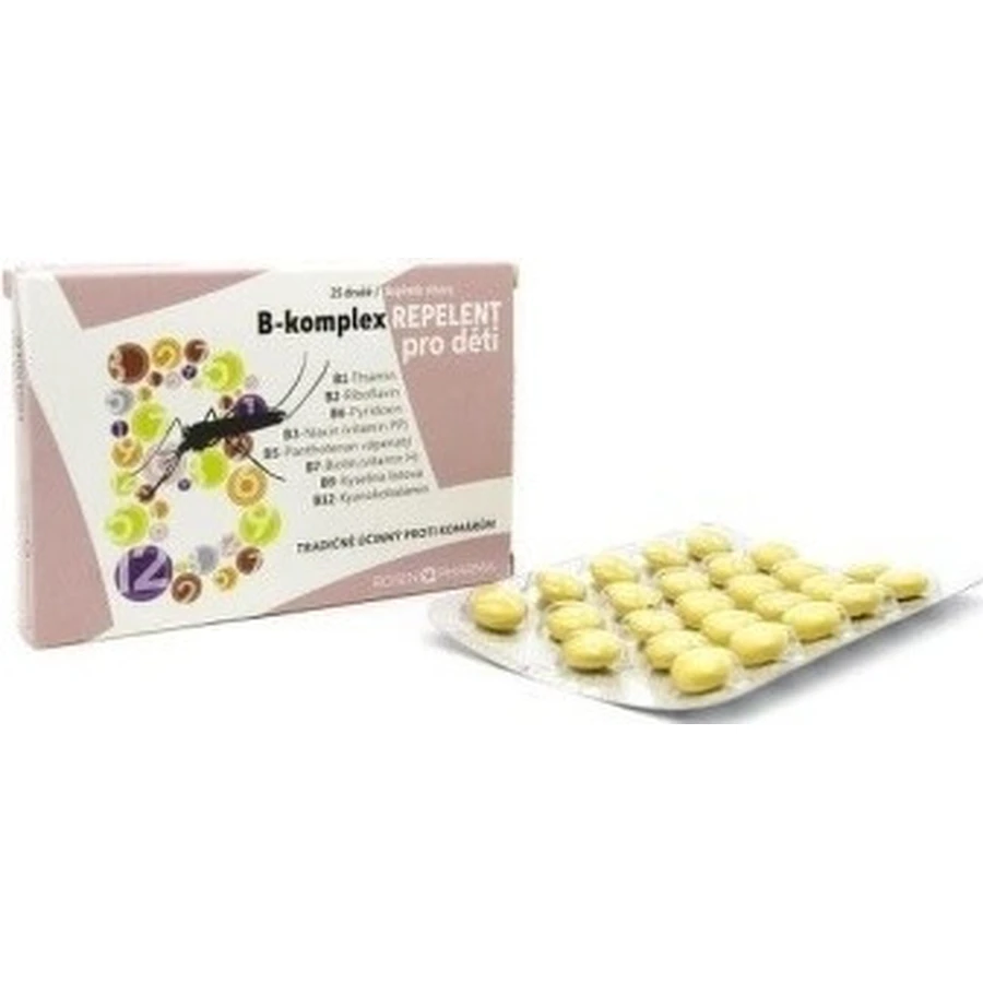ROSEN PHARMA B-KOMPLEX B-KOMPLEX REPELENTE 1×25 tbl, repelente en comprimidos