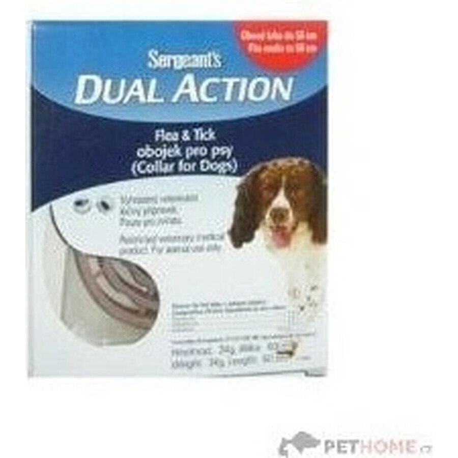 Sargento Dual Action Dog 1×50 cm, collar para perros y gatos