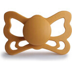 FRIGG Butterfly Anatomical Silicone Soother Honey Gold, 0-6m 1×1 buc, suzetă din silicon