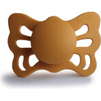 FRIGG Butterfly Anatomical Silicone Soother Honey Gold, 0-6m 1×1 buc, suzetă din silicon