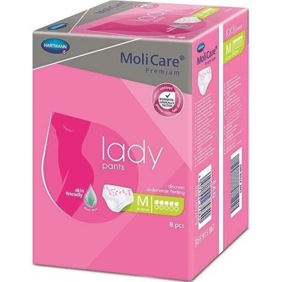 MOLICARE PREMIUM PANTALON HOMME 5KV. M 1×8pcs, slips d'incontinence