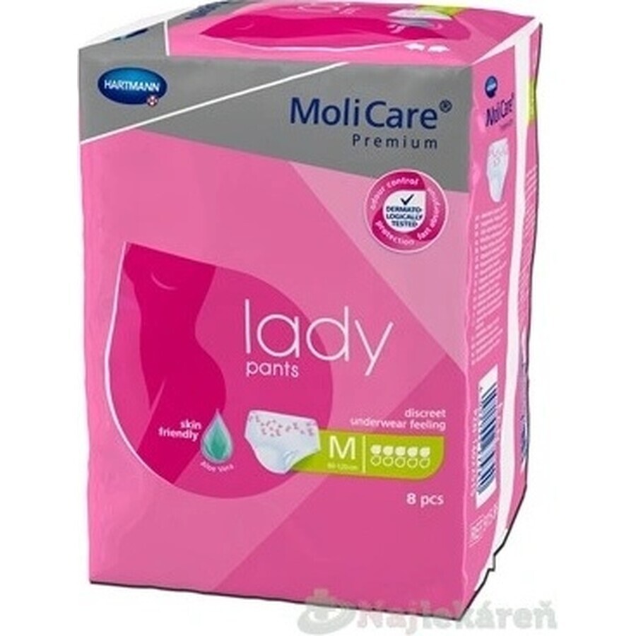 MOLICARE PREMIUM PANTALON HOMME 5KV. M 1×8pcs, slips d'incontinence