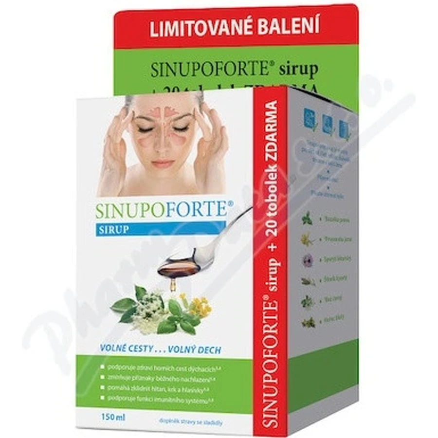 SINUPO FORTE Limitierte Packung 1×1 Set, Sirup und Kapseln